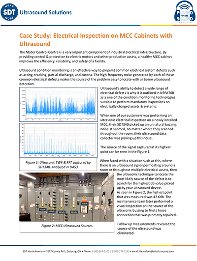 Case Study: Electrical Inspection on MCC Cabinets with Ultrasound