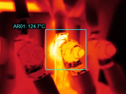 Thermogram shows several hotspots